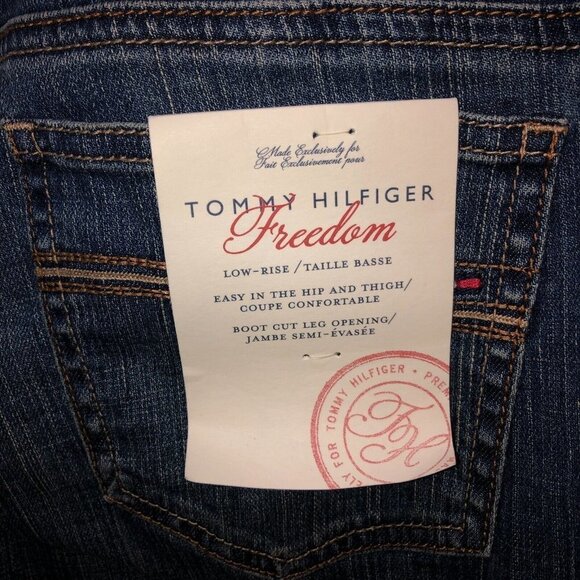 New Tommy Hilfiger Freedom Womens Size 12 Blue Low Rise Boot Cut Leg Denim Jeans - Picture 7 of 14